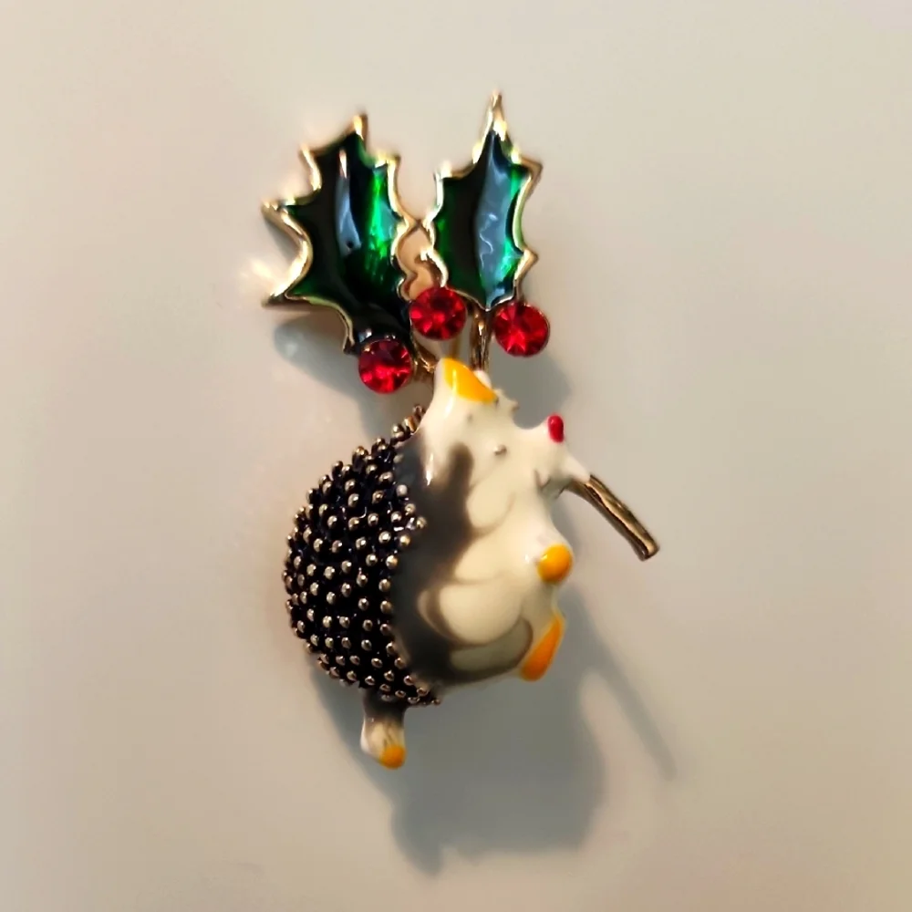 Holly Hedgehog BROOCH WHIMSY